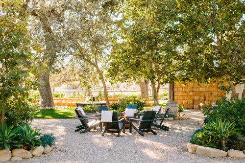 Firepit And Ceremony Oaks Sycamores Hay